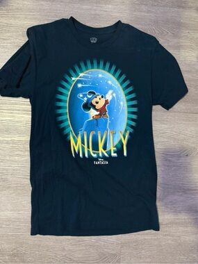 Disney Mickey Fantasia Graphic Tee - Black
